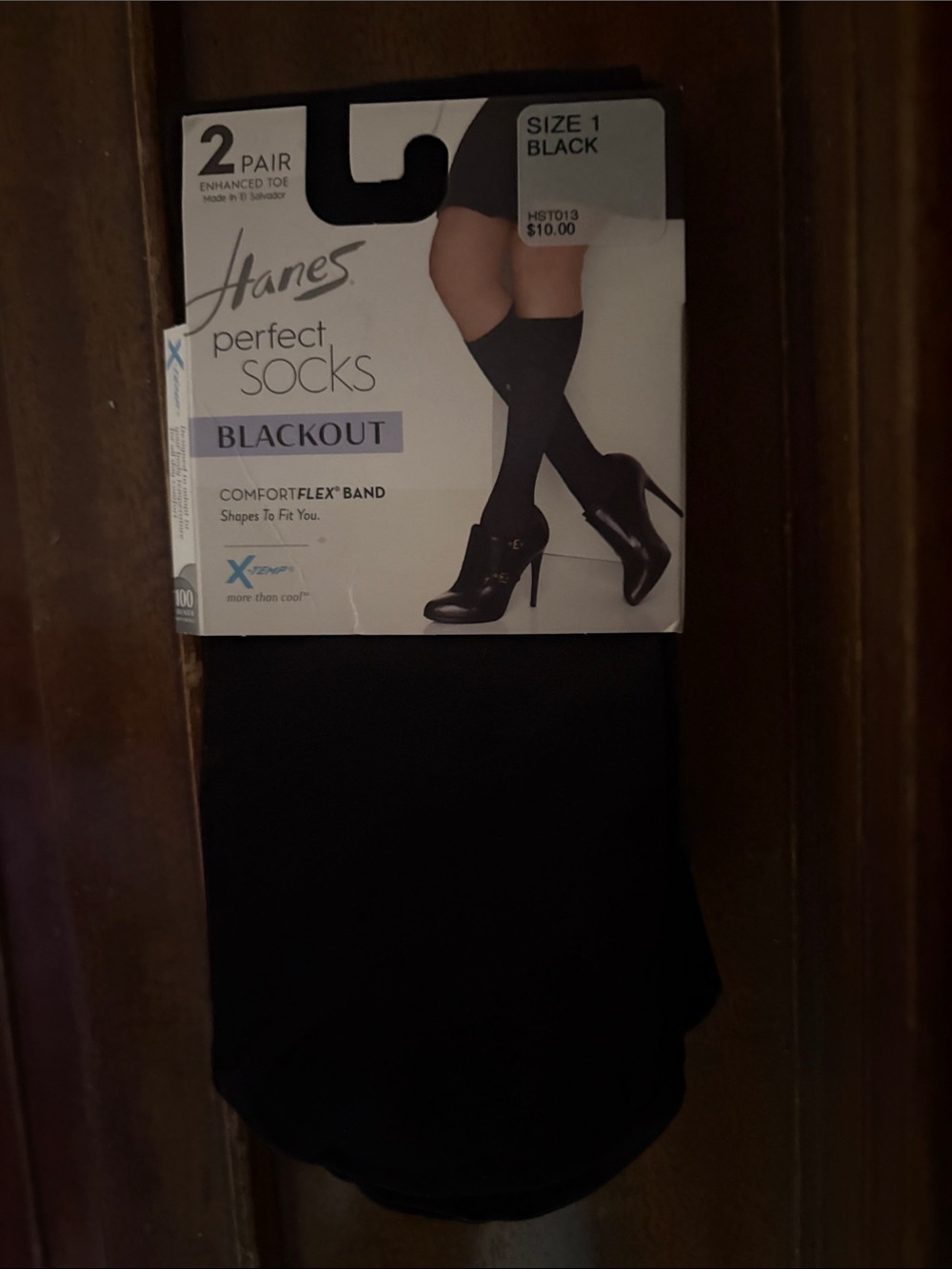 Hanes Black Knee-High Dress Socks - 2 Pair